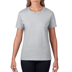 GILDAN Kereknyakú rövid ujjú női póló, Gildan GIL4100, RS Sport Grey-L