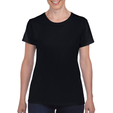 GILDAN Kerknyakú karcsusított női póló, Gildan GIL5000, Black-XL női póló