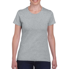 GILDAN Kerknyakú karcsusított női póló, Gildan GIL5000, Sport Grey-L női póló