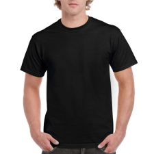 GILDAN Klasszikus szabású rövid ujjú kereknyakú póló, Gildan GIH000, Black-3XL férfi póló
