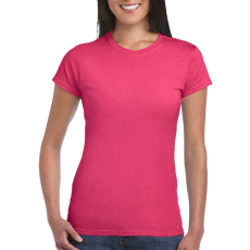 GILDAN Női póló Csapott ujjú Gildan Softstyle Ladies' T-Shirt - L, Heliconia (sötét rózsaszín)