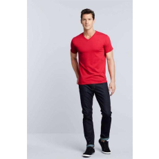 GILDAN Póló (Gildan Premium cotton) felnőtt v-nyakú férfi, navy, XL