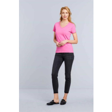GILDAN Póló (Gildan Premium Cotton) női prémium pamut v-nyakú női, red, XL