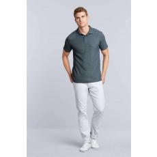GILDAN Póló (Gildan Softstyle) galléros férfi férfi (100%pamut 177g/m2) dark heather, S