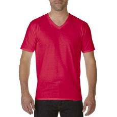 GILDAN Premium Cotton® felnőtt v-nyakú póló (red, XL)