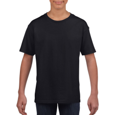 GILDAN Rövid ujjú Softstyle gyerekpóló, Gildan GIB64000, Black-M gyerek póló