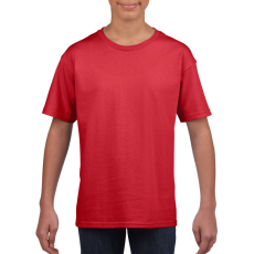 GILDAN Rövid ujjú Softstyle gyerekpóló, Gildan GIB64000, Red-XL