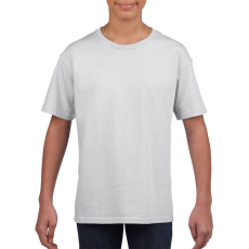 GILDAN Rövid ujjú Softstyle gyerekpóló, Gildan GIB64000, White-L