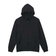 GILDAN Softstlye Midweight cipzáros - kapucnis pulóver GISF600, Black-XL férfi pulóver, kardigán