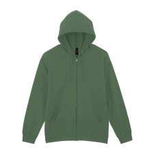 GILDAN Softstlye Midweight cipzáros - kapucnis pulóver GISF600, Military Green-2XL férfi pulóver, kardigán