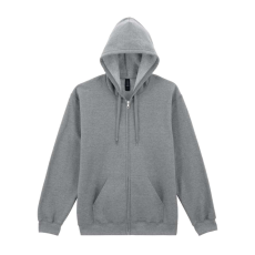 GILDAN Softstlye Midweight cipzáros - kapucnis pulóver GISF600, RS Sport Grey-3XL