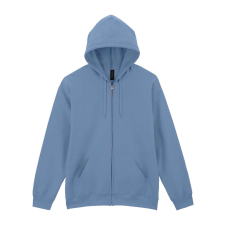 GILDAN Softstlye Midweight cipzáros - kapucnis pulóver GISF600, Stone Blue-XL férfi pulóver, kardigán