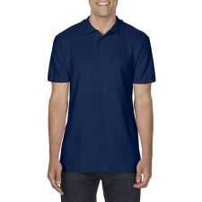 GILDAN Softstyle dupla piké galléros póló, Gildan GI64800, Navy-2XL férfi póló