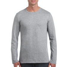 GILDAN softstyle, GI64400, hosszú ujjú pamut póló, RS Sport Grey-M férfi póló
