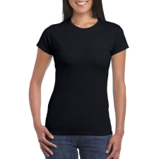 GILDAN Softstyle ® gyűrűs fonású pamut női póló (black, 2XL) munkaruha