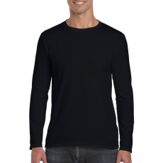 GILDAN Softstyle hosszú ujjú pamut póló, Gildan GI64400, Black-L