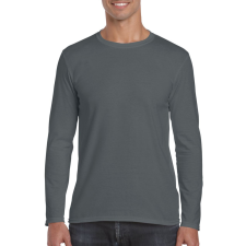 GILDAN Softstyle hosszú ujjú pamut póló, Gildan GI64400, Charcoal-S férfi póló