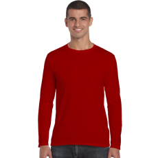 GILDAN Softstyle hosszú ujjú pamut póló, Gildan GI64400, Red-2XL