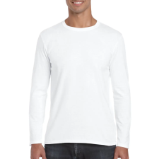 GILDAN Softstyle hosszú ujjú pamut póló, Gildan GI64400, White-2XL férfi póló