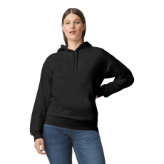GILDAN Softstyle kapucnis pulóver kenguruzsebbel, Gildan GISF500, Black-S