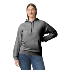 GILDAN Softstyle kapucnis pulóver kenguruzsebbel, Gildan GISF500, Charcoal-XL férfi pulóver, kardigán