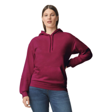 GILDAN Softstyle kapucnis pulóver kenguruzsebbel, Gildan GISF500, Maroon-M