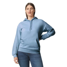 GILDAN Softstyle kapucnis pulóver kenguruzsebbel, Gildan GISF500, Stone Blue-2XL férfi pulóver, kardigán