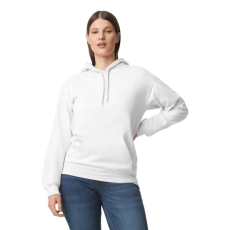 GILDAN Softstyle kapucnis pulóver kenguruzsebbel, Gildan GISF500, White-L