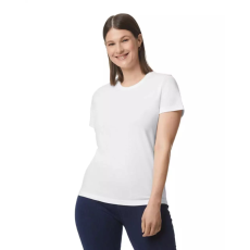 GILDAN Softstyle kereknyakú rövid ujjú női póló, Gildan GIL65000, White-L