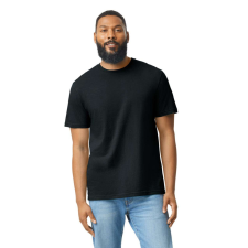 GILDAN Softstyle körkötött rövid ujjú póló, Gildan GI67000, Pitch Black-M férfi póló