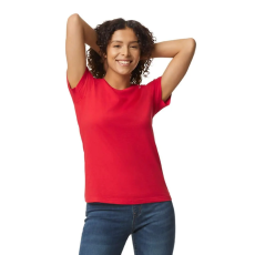 GILDAN Softstyle® puha, gyűrűs fonású pamut női póló (red, L)