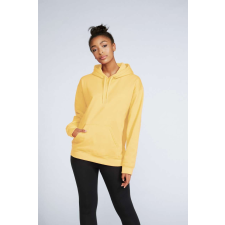 GILDAN Softstyle® puha, gyűrűs fonású pamut unisex kapucnis pulóver (yellow haze, 3XL) munkaruha
