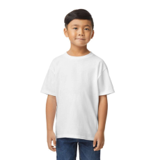 GILDAN Softstyle rövid ujjú kereknyakú gyerekpóló, Gildan GIB65000, White-L