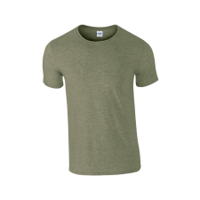 GILDAN Softstyle rövid ujjú környakas póló, Gildan GI64000, Heather Military Green-4XL férfi póló
