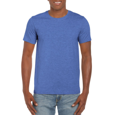 GILDAN Softstyle rövid ujjú környakas póló, Gildan GI64000, Heather Royal-4XL férfi póló