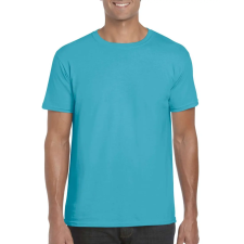 GILDAN Softstyle rövid ujjú környakas póló, Gildan GI64000, Tropical Blue-S férfi póló