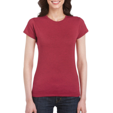 GILDAN Softstyle testhez álló rövid ujjú női póló, Gildan GIL64000, Antique Cherry Red-S