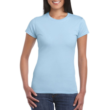 GILDAN Softstyle testhez álló rövid ujjú női póló, Gildan GIL64000, Light Blue-2XL női póló