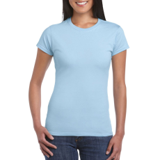 GILDAN Softstyle testhez álló rövid ujjú női póló, Gildan GIL64000, Light Blue-L