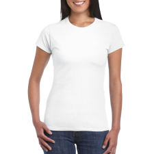 GILDAN Softstyle testhez álló rövid ujjú női póló, Gildan GIL64000, White-2XL női póló