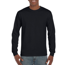 GILDAN Ultra Cotton™ felnőtt hosszú ujjú póló (black, 5XL) munkaruha