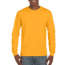 GILDAN Ultra Cotton™ felnőtt hosszú ujjú póló (gold, XL) munkaruha