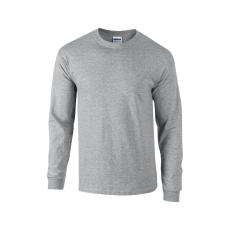 GILDAN Ultra Cotton™ felnőtt hosszú ujjú póló (sport grey, 2XL)