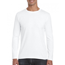 GILDAN Uniszex póló Gildan GI64400 Softstyle® Felnőtt Hosszú Ujjú póló -M, White férfi póló