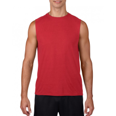 GILDAN Uniszex trikó Gildan GI42700 performance® Adult Sleeveless T-Shirt -S, Red