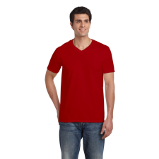GILDAN V. nyakú férfi póló, piros (Gildan V. nyakú férfi póló, piros) férfi póló