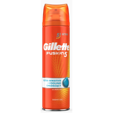  Gillette Fusion 5 Ultra Sensitive + hűsítő borotvagél 200 ml borotvahab, borotvaszappan