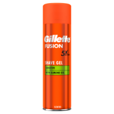 Gillette Fusion Borotvazselé Mandulaolajjal, Érzékeny Bőrre, 200ml borotvahab, borotvaszappan
