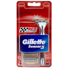 Gillette készülék+6 db borotvabetét Sensor 3 Red eldobható borotva