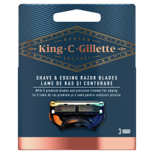 Gillette King C. Borotvafej x3 pótfej, penge
